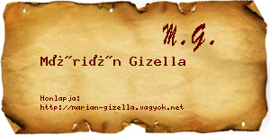 Márián Gizella névjegykártya