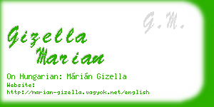 gizella marian business card